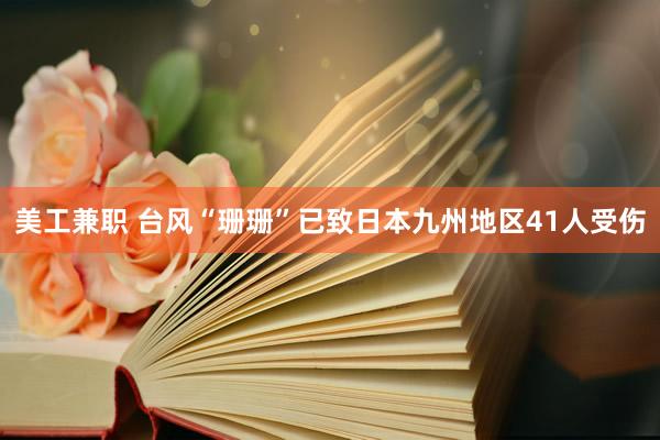 美工兼职 台风“珊珊”已致日本九州地区41人受伤